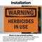 Signmission Herbicides In Use OSHA Warning Sign, Vinyl Decal, 10in W x 7in L, 2PK OS-2PACK-WS-D-710-L-12171 - alternate 3